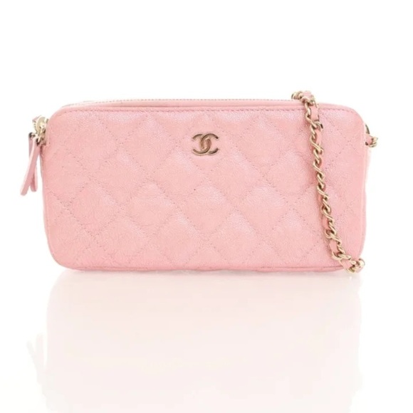 Authenticated Chanel Double Zip Wallet On Chain (WOC) Pink Caviar - Picture 2 of 16